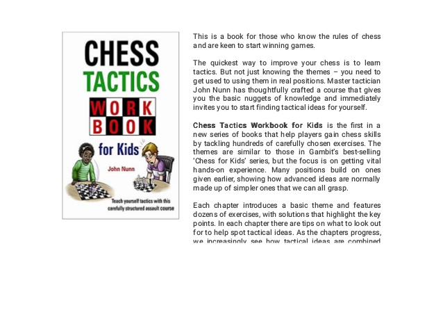 The Chess Tactics Workbook Pdf